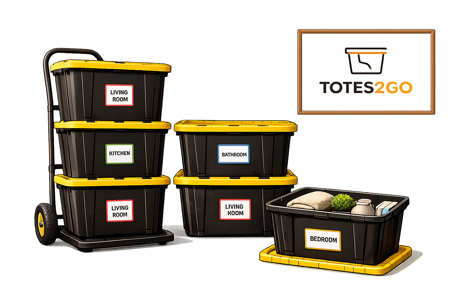 Reusable Totes2Go moving totes